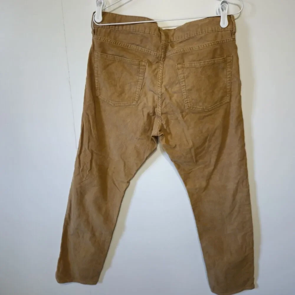 J.Crew 770 Men’s Straight Fit Corduroy Pants 30x30 Tan Brown Camel Stretch